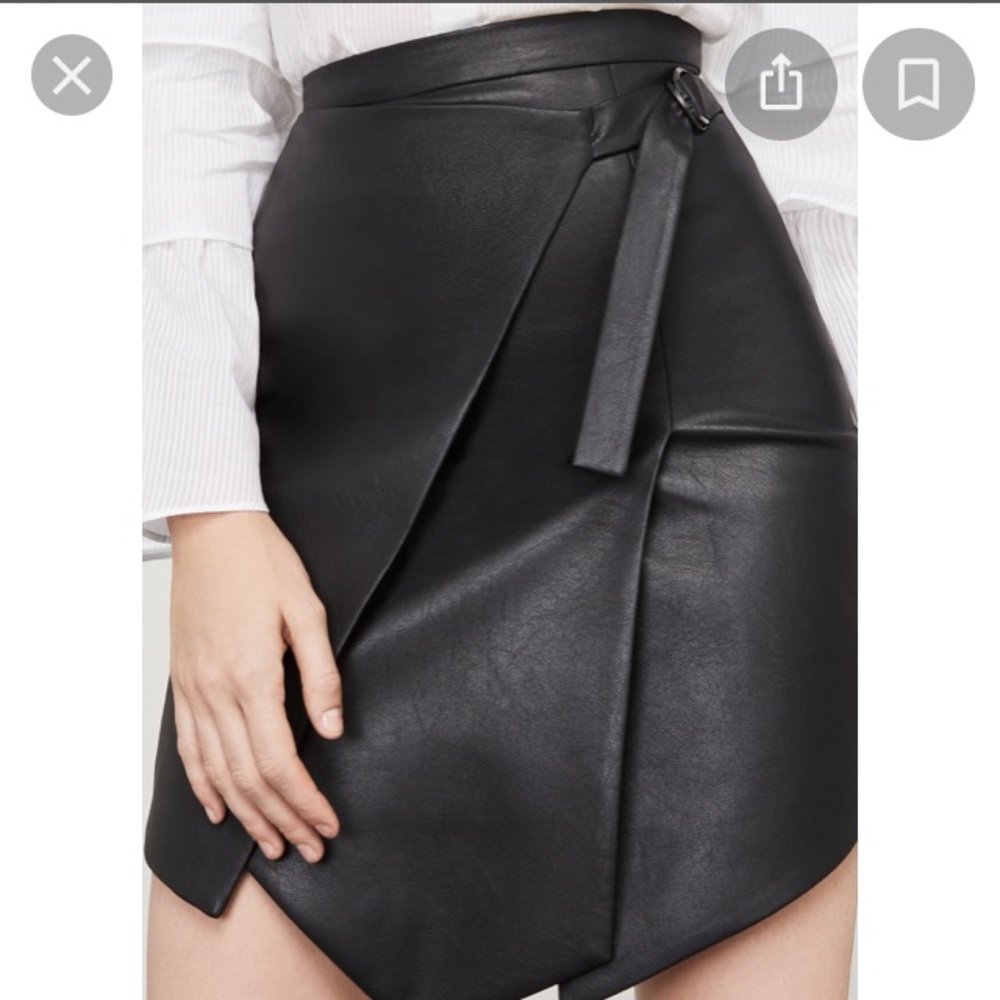 BCBG VEGAN LEATHER YULISSA WRAP SKIRT - NWT